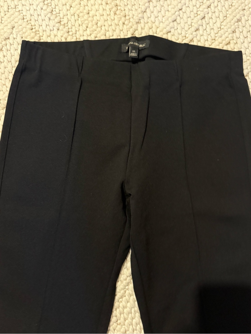NWOT! Banana Republic Black Ankle Ultra Stretch Straight Leg Pants M - Picture 3 of 5